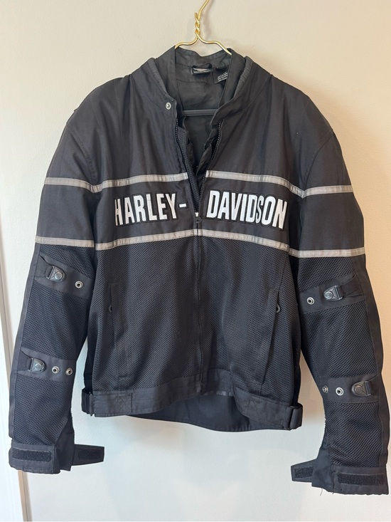Harley-Davidson Other - Harley Davidson Padded Motorcycle Riding Jacket Size XL with Liner Black Reflect